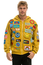 Load image into Gallery viewer, VINTAGE PATCH ZIP HOODIE RELAXED - KHAKI Hoodie Aviator Nation