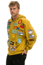 Load image into Gallery viewer, VINTAGE PATCH ZIP HOODIE RELAXED - KHAKI Hoodie Aviator Nation