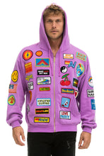 Load image into Gallery viewer, VINTAGE PATCH ZIP HOODIE RELAXED - NEON PURPLE Hoodie Aviator Nation