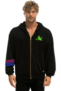 WILL FERRELL 2023 RELAXED ZIP HOODIE - BLACK Hoodie Aviator Nation