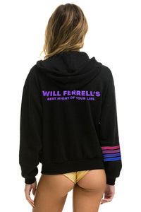 WILL FERRELL 2023 RELAXED ZIP HOODIE - BLACK Hoodie Aviator Nation