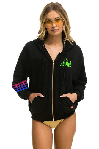 WILL FERRELL 2023 RELAXED ZIP HOODIE - BLACK Hoodie Aviator Nation