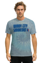 Cargar imagen en el visor de la galería, WINDY CITY SMOKEOUT 2023 TEE - TIE DYE HEATHER BLUE Tees Aviator Nation