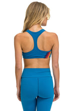 Load image into Gallery viewer, WOMEN&#39;S 5 STRIPE V-CUT SPORTS BRA - CARRIBEAN Sports Bra Aviator Nation