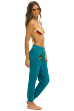 Last inn bildet i Galleri-visningsprogrammet, WOMEN&#39;S AVIATOR NATION SWEATPANTS - TEAL Womens Sweatpants Aviator Nation