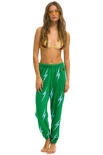 Load image into Gallery viewer, WOMEN&#39;S BOLT STITCH REPEAT SWEATPANTS - KELLY GREEN // BLUE Womens Sweatpants Aviator Nation