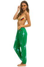 Load image into Gallery viewer, WOMEN&#39;S BOLT STITCH REPEAT SWEATPANTS - KELLY GREEN // BLUE Womens Sweatpants Aviator Nation