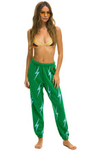 Load image into Gallery viewer, WOMEN&#39;S BOLT STITCH REPEAT SWEATPANTS - KELLY GREEN // BLUE Womens Sweatpants Aviator Nation