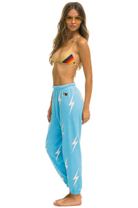 WOMEN'S BOLT STITCH REPEAT SWEATPANTS - SKY // WHITE Womens Sweatpants Aviator Nation