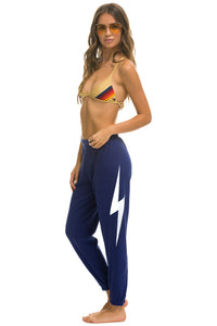 WOMEN'S BOLT SWEATPANTS - PURPLE // WHITE SALE Aviator Nation