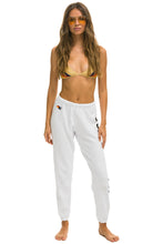 Cargar imagen en el visor de la galería, WOMEN&#39;S CHECK LEG SWEATPANTS - WHITE Womens Sweatpants Aviator Nation