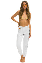 Cargar imagen en el visor de la galería, WOMEN&#39;S CHECK LEG SWEATPANTS - WHITE Womens Sweatpants Aviator Nation