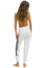 Cargar imagen en el visor de la galería, WOMEN&#39;S CHECK LEG SWEATPANTS - WHITE Womens Sweatpants Aviator Nation