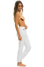 Cargar imagen en el visor de la galería, WOMEN&#39;S CHECK LEG SWEATPANTS - WHITE Womens Sweatpants Aviator Nation