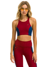 Load image into Gallery viewer, WOMEN&#39;S COLOR BLOCK RACER SPORTS BRA - BLAZER Sports Bra Aviator Nation