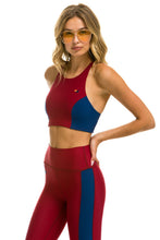 Load image into Gallery viewer, WOMEN&#39;S COLOR BLOCK RACER SPORTS BRA - BLAZER Sports Bra Aviator Nation