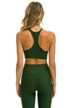 Load image into Gallery viewer, WOMEN'S COLOR BLOCK RACER SPORTS BRA - FOREST Sports Bra Aviator Nation