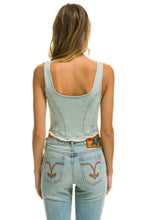 Load image into Gallery viewer, WOMEN&#39;S DENIM TOP ZIP FRONT BUSTIER - VINTAGE Women&#39;s Jeans Aviator Nation