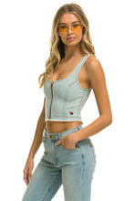 Load image into Gallery viewer, WOMEN&#39;S DENIM TOP ZIP FRONT BUSTIER - VINTAGE Women&#39;s Jeans Aviator Nation