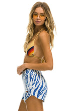 Cargar imagen en el visor de la galería, WOMEN&#39;S LOUNGER SHORTS - BLUE TIGER Women&#39;s Shorts Aviator Nation