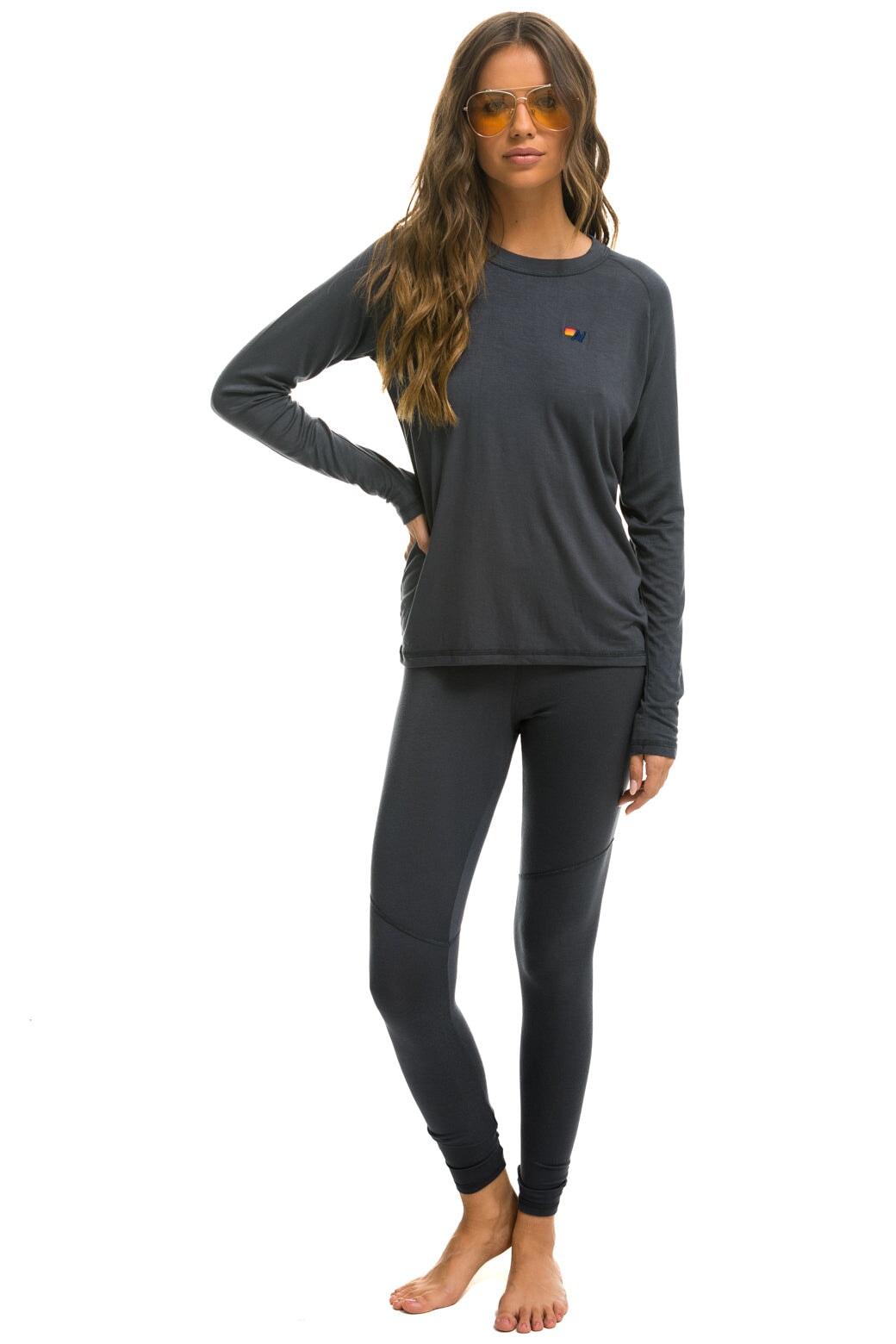 WOMEN'S MICRO MODAL BASE LAYER SET - TITANIUM Women's Outerwear Aviator Nation