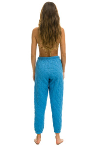 WOMEN'S QUILTED SWEATPANTS - OCEAN Womens Sweatpants Aviator Nation