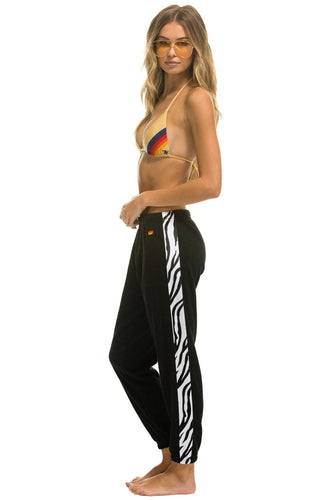 ZEBRA STRIPE WOMEN'S SWEATPANTS - BLACK // ZEBRA Women's Sweatpants Aviator Nation