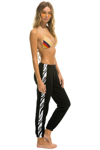ZEBRA STRIPE WOMEN'S SWEATPANTS - BLACK // ZEBRA Women's Sweatpants Aviator Nation